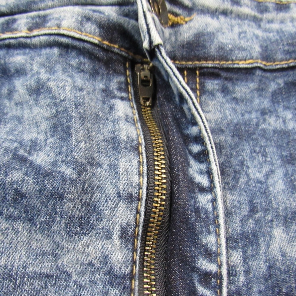 Southpole Jean Shorts Mens 46 Acid Wash Moto Biker Distressed Denim Streetwear - Picture 7 of 16